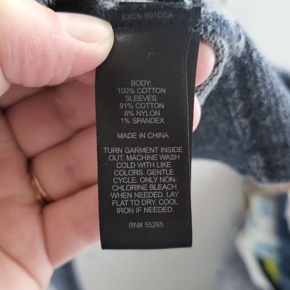 Express Men's Navy Pullover Button Ribbed Sleeve Sweater Size Large Preppy Fall - Picture 5 of 9